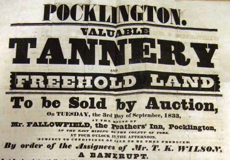 Pocklington Tannery sale