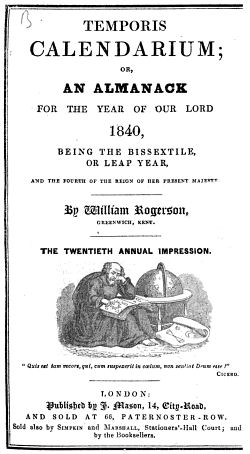 1840 almanack